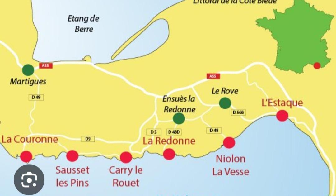 Les Hebergements De La Plage En Ville Martigues Extérieur photo